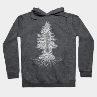 Sage of the silent pine (White Sketch) Hoodie